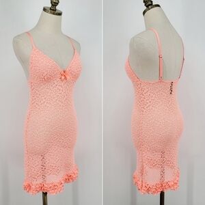 Vintage Victorias Secret Sexy Little Things Lace Mini Lingerie Dress Nightgown M